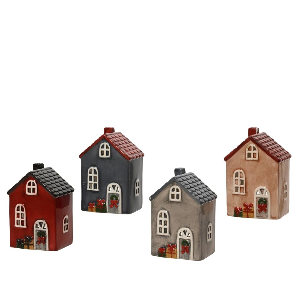 CASETTA PORTA TEALIGHT RESINA H.13.8 4 COLORI